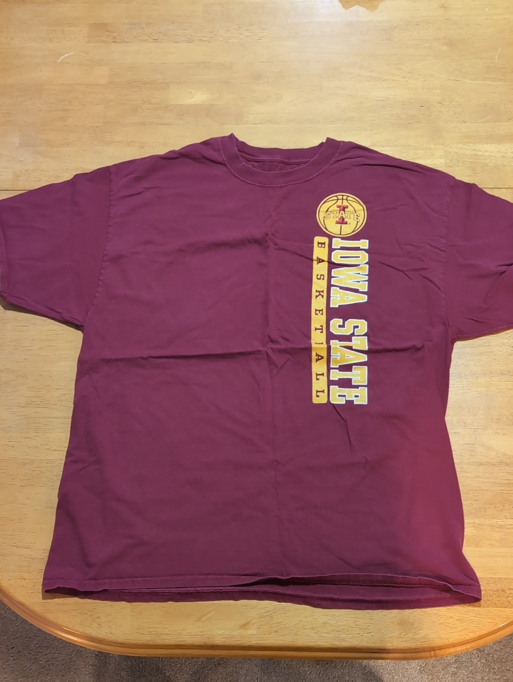 Iowa State Maroon Basketball Short Sleeve Tee